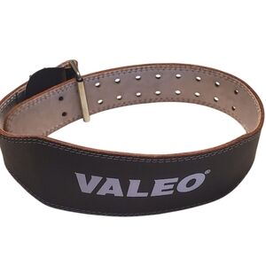 Valeo Leather Athletic Gym Weightlifting Belt Padded 4 Inch Size S Unisex